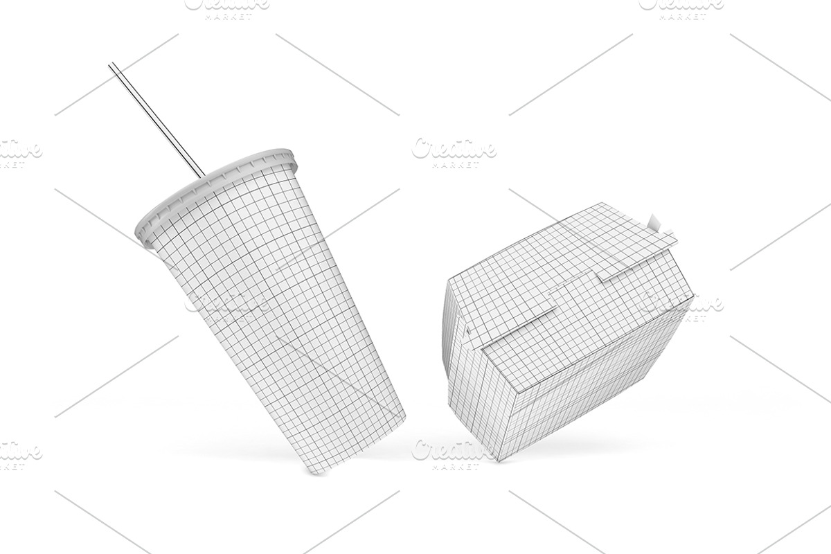 Fast Food Mockup, a Cups & Container Mockup by Qaleb Studio