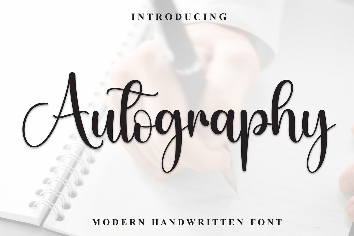 Autography | Script Font, a Handwritten Font by Scratchones (Photo 1 of 8)