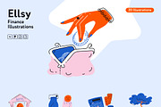 Ellsy Finance Illustrations, a Finance Illustration by Welovegraphics (Thumbnail 7 of 7)