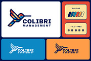Geometric Outline Colibri Bird Logo, a Branding & Logo Template by Suhandi (Thumbnail 1 of 8)