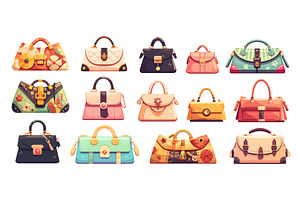 Womens handbags. Woman purse, an Object Illustration by Stock-Smart-Start