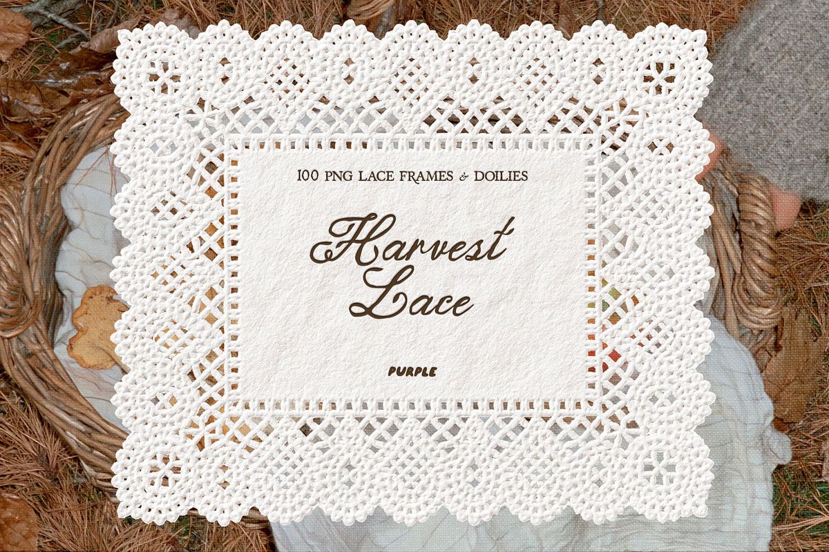 Harvest Lace: PNG Frames & Doilies, an Object Graphic by Purple (Photo 2 of 9)