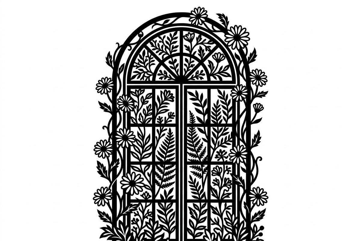 50 Floral French Window Ornament, a Decorative Illustration by Amazin_art (Photo 7 of 29)