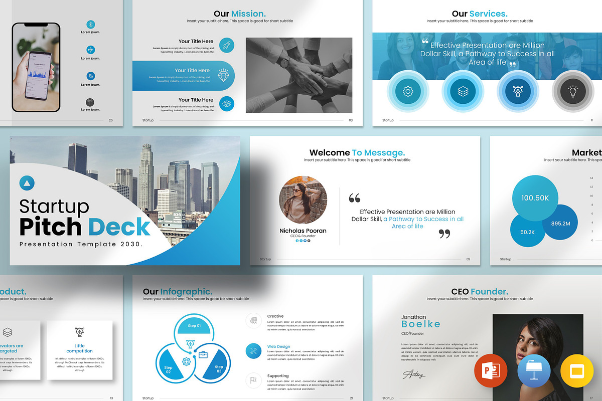 Startup Pitch Deck Template, a Presentation Template by evgenystudio