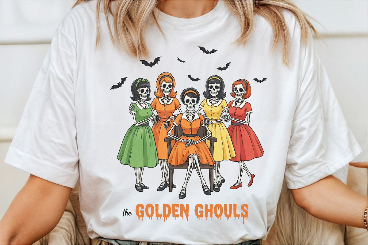 The Golden Ghouls Halloween PNG, an Illustration by DreamCafeArt (Photo 2 of 7)