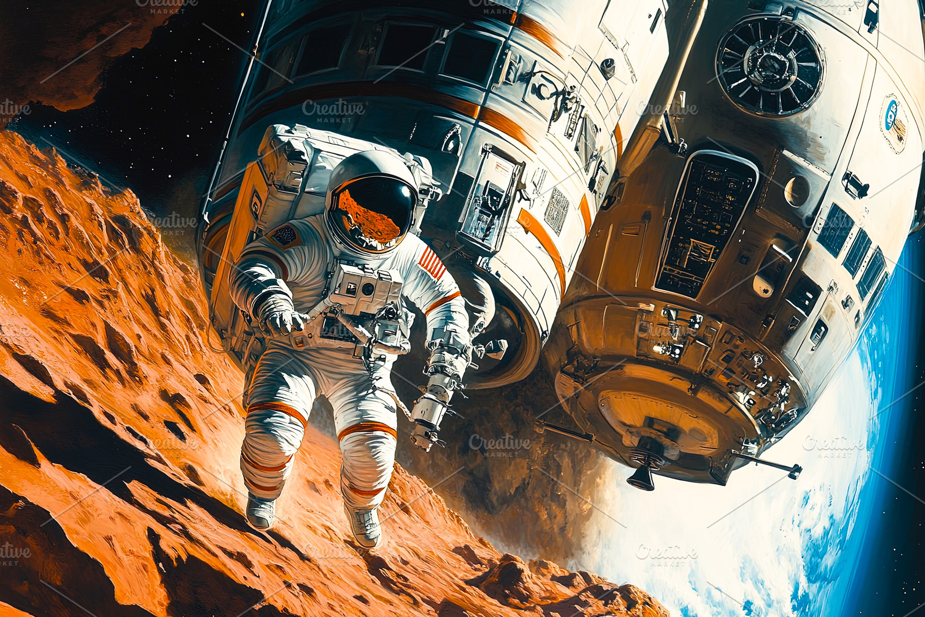 Astronaut on Mars Mission, an Abstract Photo by Ales Munt