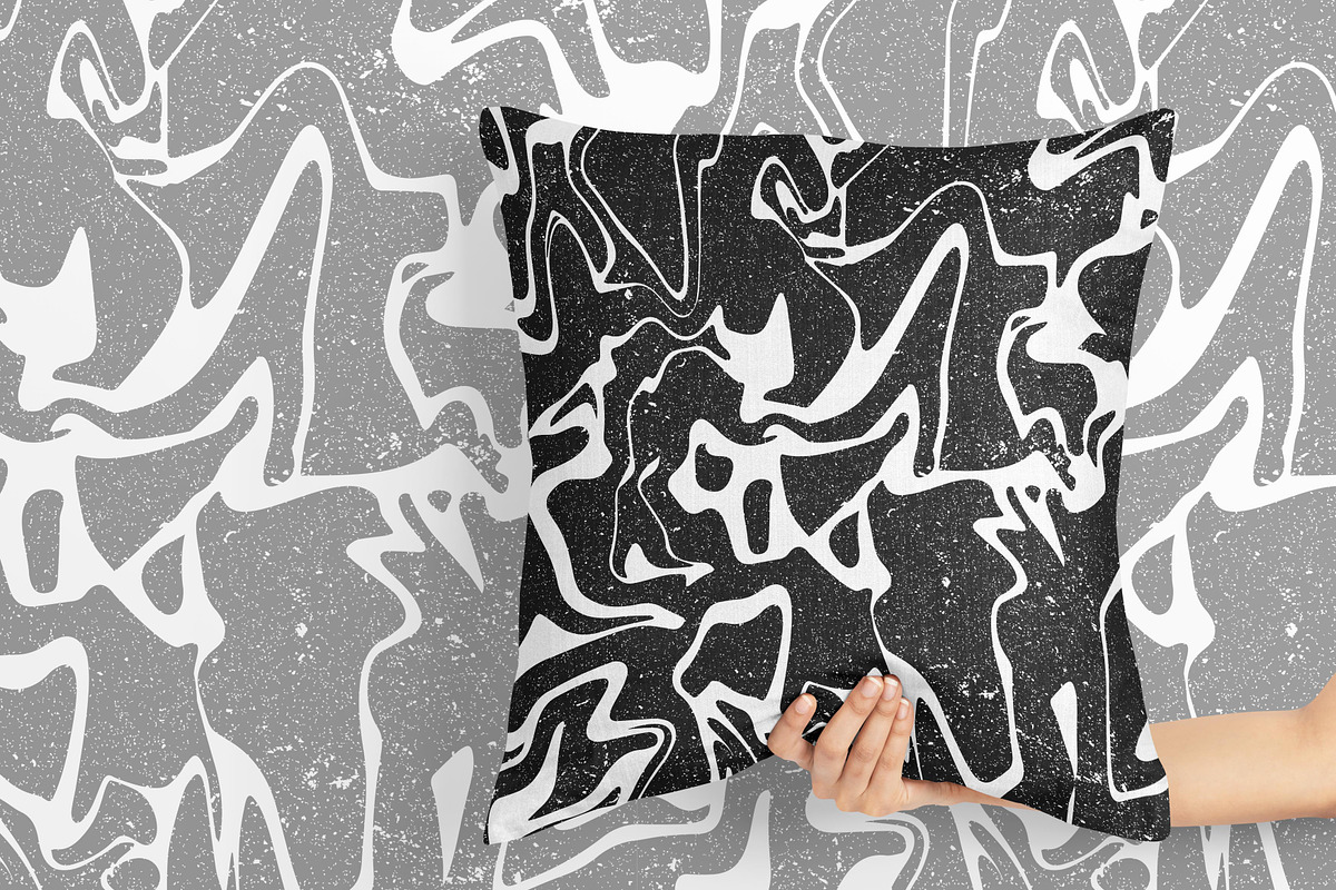Abstract Liquid Black White, a Pattern Graphic by AAN Seamless Shop