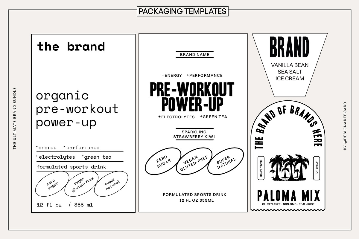 300+ Super Pack Brand Kit Vol 1-4, a Branding & Logo Template by @designartboard (Photo 15 of 41)