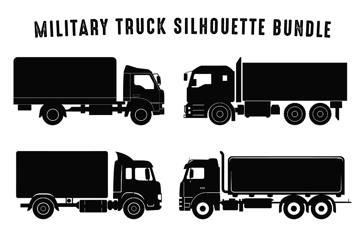 Military Truck Silhouette Vector Set, a Person Illustration by Gfx Expert Team (Photo 3 of 3)