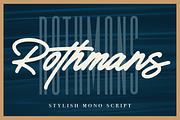 Rothmans - Font Duo (Free Version), a Script Font by Hustle Supply Co. (Thumbnail 1 of 5)