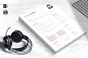 Simple Resume Template | CV Template, a Resume Template by Blue Digital Studio (Thumbnail 1 of 2)