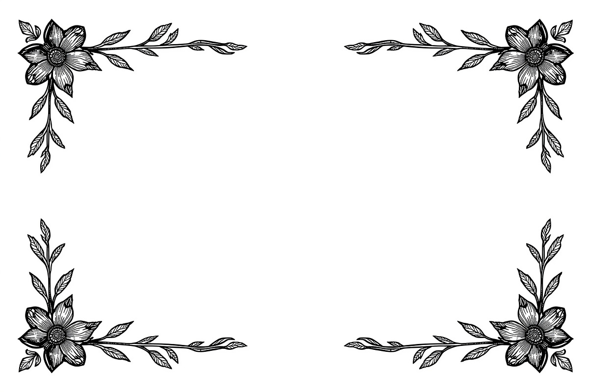 Elegant Floral Border Vector Set, an Illustration by Gfx_Store (Photo 8 of 9)