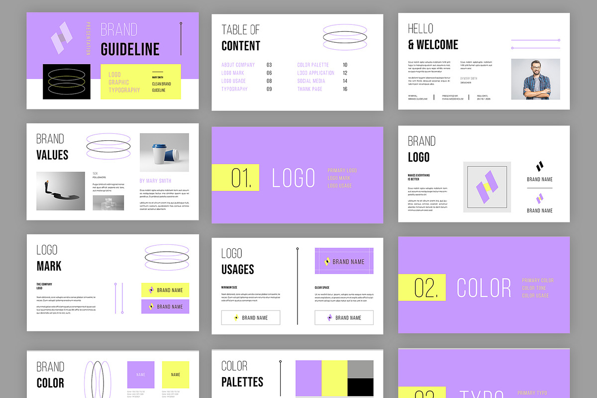 Brand Guideline Layout, a Presentation Template by MightyDesign (Photo 3 of 7)