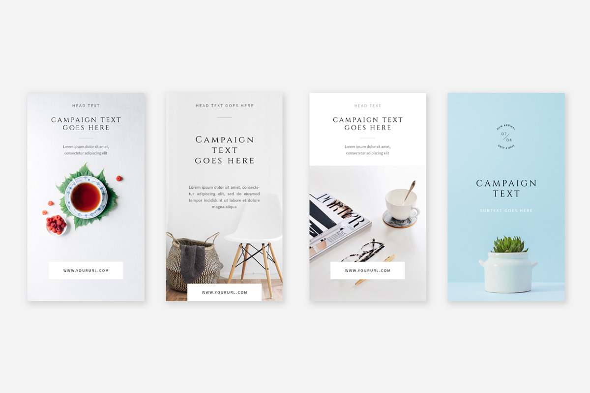 White Instagram Stories Pack, a Social Media Template by Swiss_cube (Photo 2 of 3)