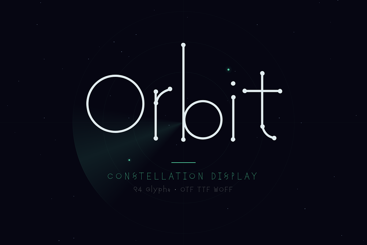 Orbit — Constellation Display Font, a Handwritten Font by Lettra Studio (Photo 1 of 18)