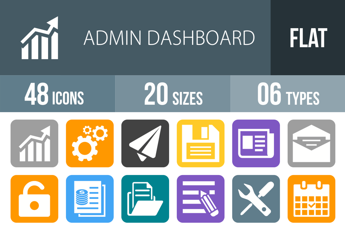 48 Admin Dashboard Flat Round Corner, an Icon by IconBunny (Photo 1 of 3)