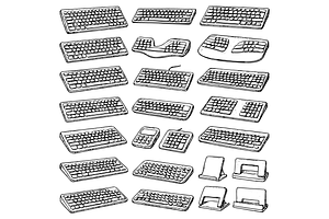 Keyboard Types Set, an Object Graphic by RT Studio