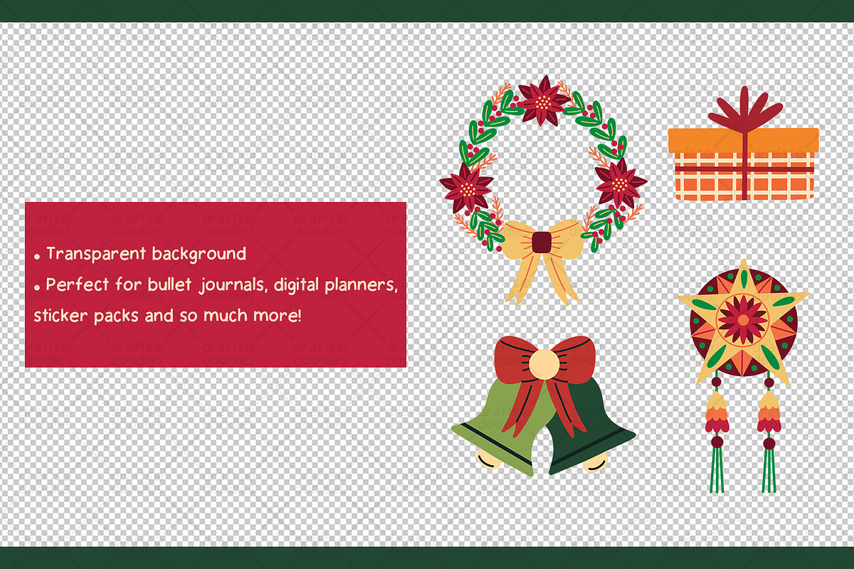 Holiday Trinkets Graphic Set, a Pattern Graphic by Drafts n Doodles (Photo 3 of 6)