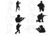 Soldier Figure Poses Set 1, 72 Poses, a Brush Add-On by Disasterology Ink (Thumbnail 9 of 10)