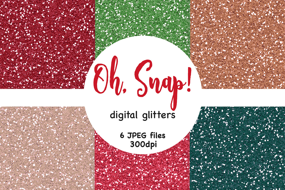 Oh Snap Glitters, a Pattern Graphic by GlamArtZhanna (Photo 1 of 3)