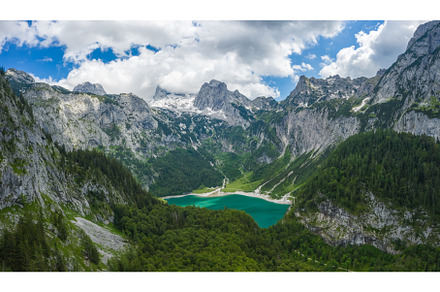 Panoramic aerial view of Gosau lake, a Nature Photo by Igor Tichonow