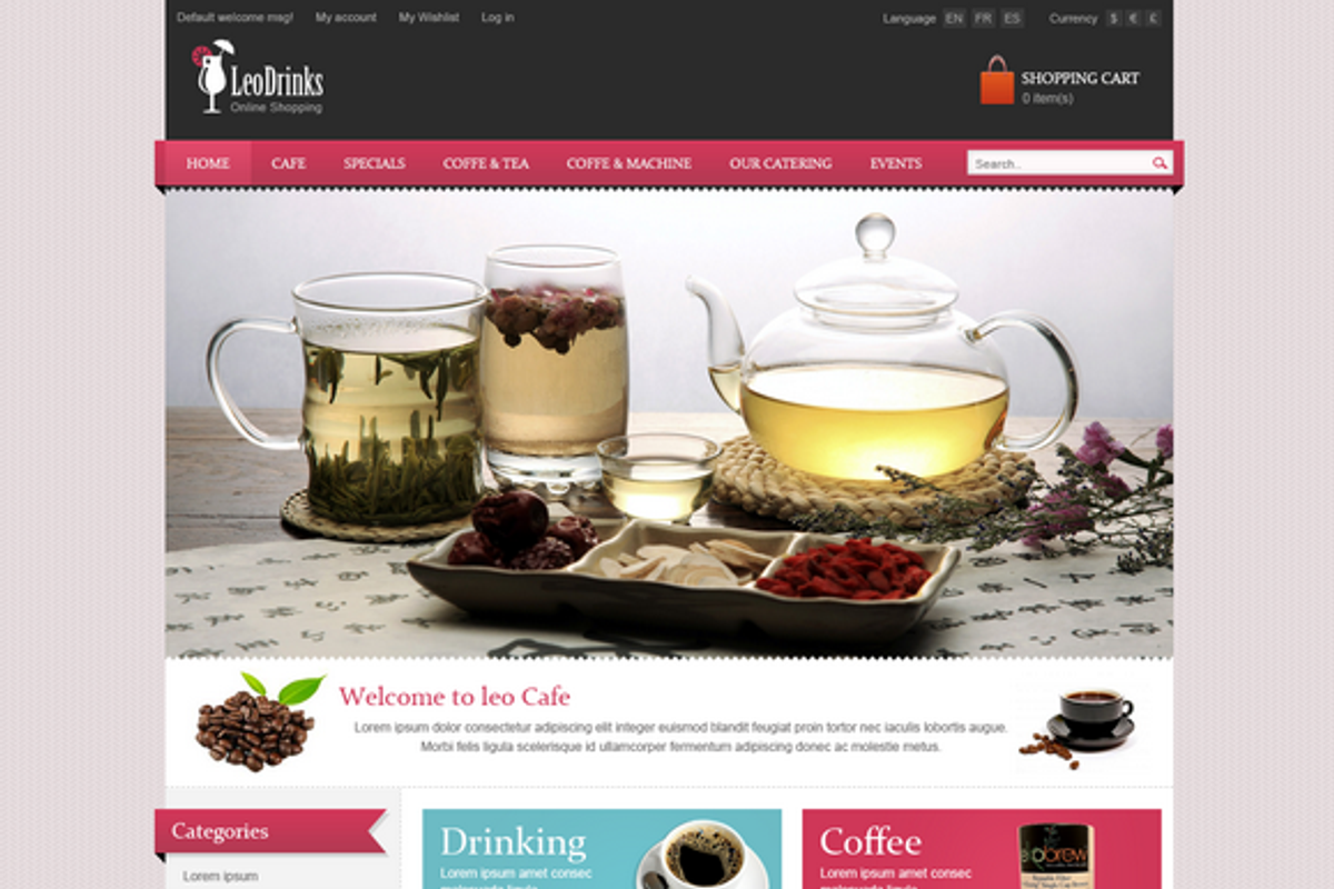 Leo Drinks Prestashop Theme, a Bootstrap Template by LeoTheme (Photo 5 of 5)