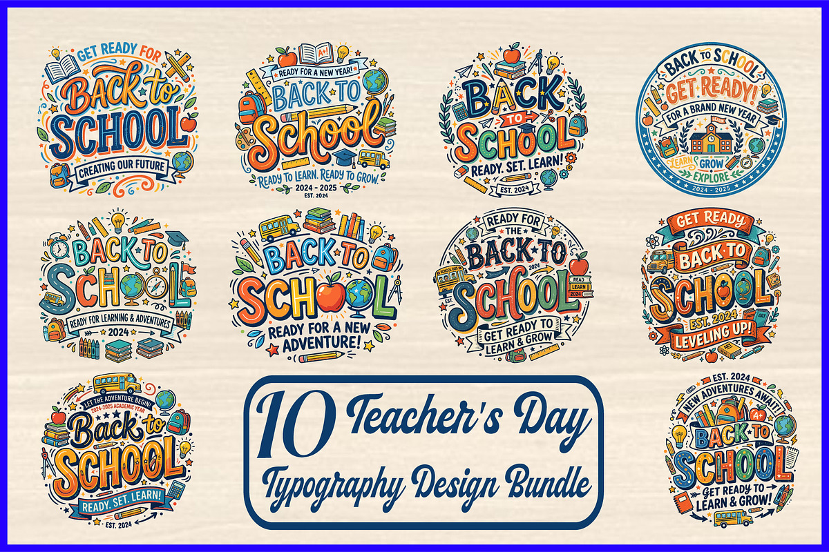 Teacher's Day Typography Design, an Object Illustration by Artivon (Photo 1 of 4)