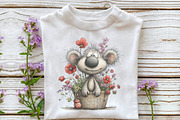 Whimsical Spring Koala Clipart, an Illustration by OK Design (Thumbnail 6 of 6)