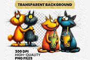 Best Cat Friend, Quirky Cat Clipart, an Illustration by Dream Creation (Thumbnail 8 of 8)