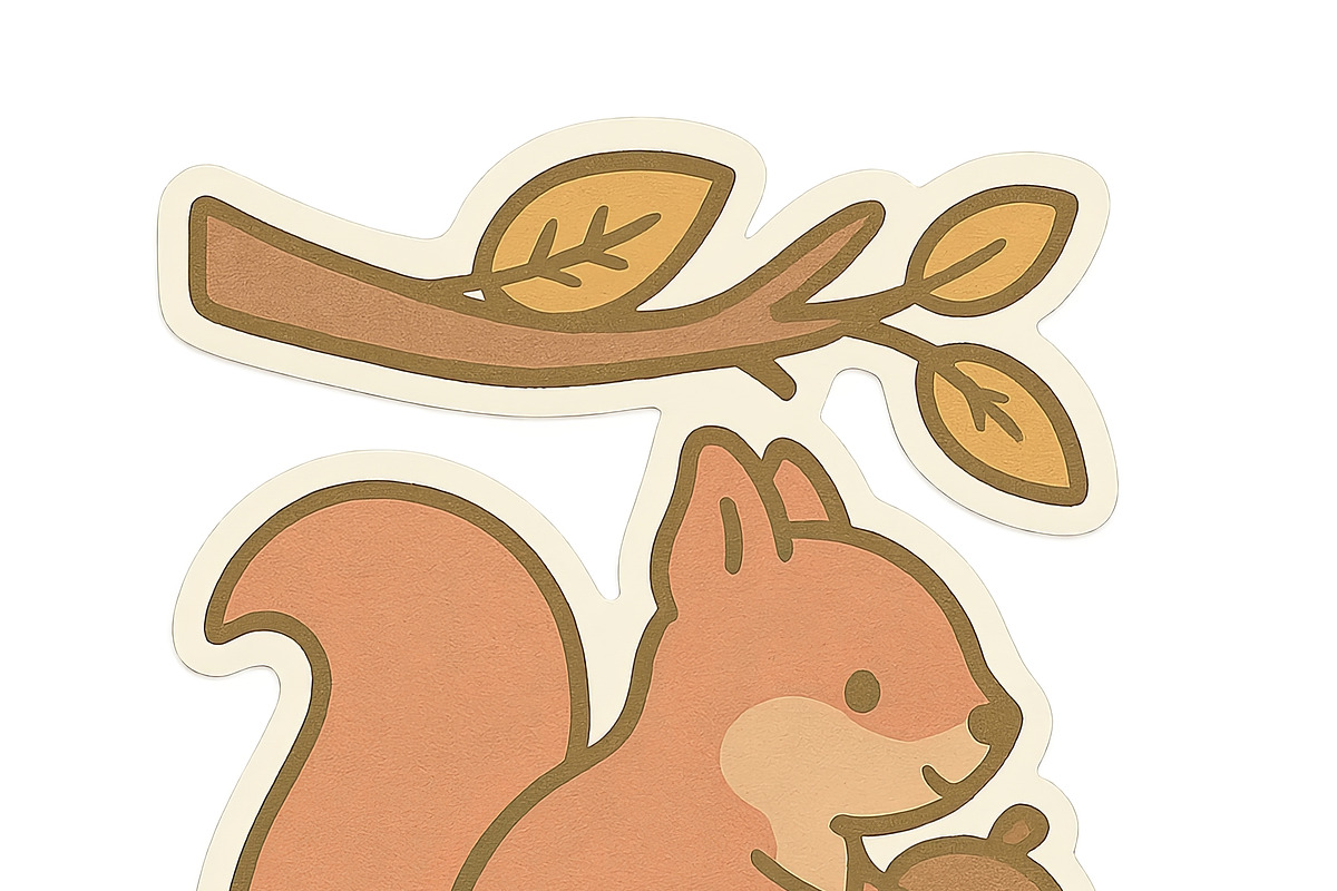 Animated illustration squirrel with, an Illustration by Dvoevnore photos