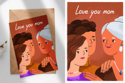 Happy Mother day greeting cards set, a Background Graphic by Good Studio (Thumbnail 4 of 6)