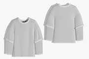 Double Layer Sleeve T-shirt Mockup, a Shirt Mockup by Unerispace (Thumbnail 3 of 5)