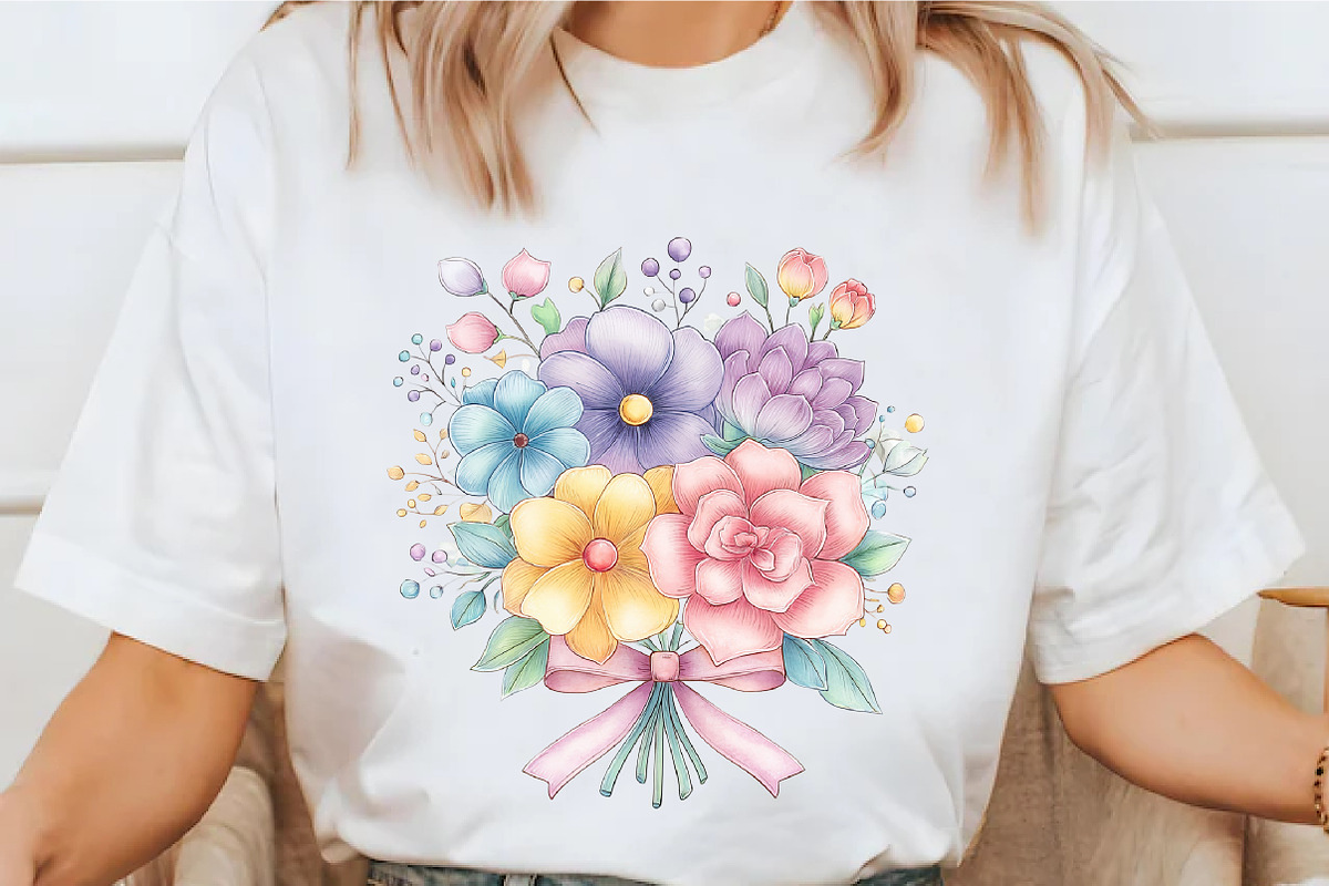 Watercolor Purple Floral Clipart, an Illustration by designcity5 (Photo 4 of 5)