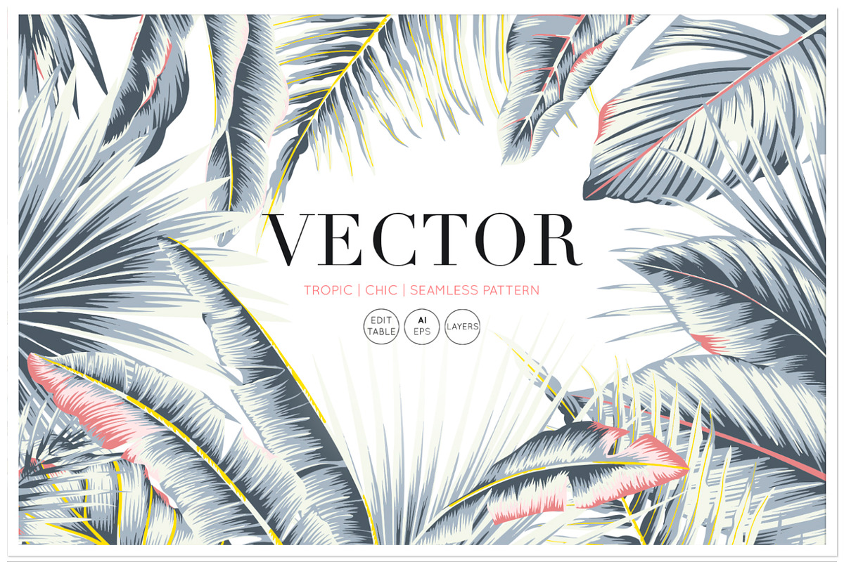Vector Tropic Chic Pattern Set!, a Pattern Graphic by Pink Linen (Photo 1 of 9)