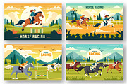 9 Horse Racing Illustration, a Sport Illustration by denayunebgt (Thumbnail 3 of 3)