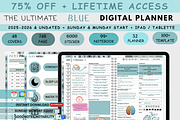 Ultimate Digital Planner Blue Editio, a Branding & Logo Template by Plamarplanners (Thumbnail 1 of 10)