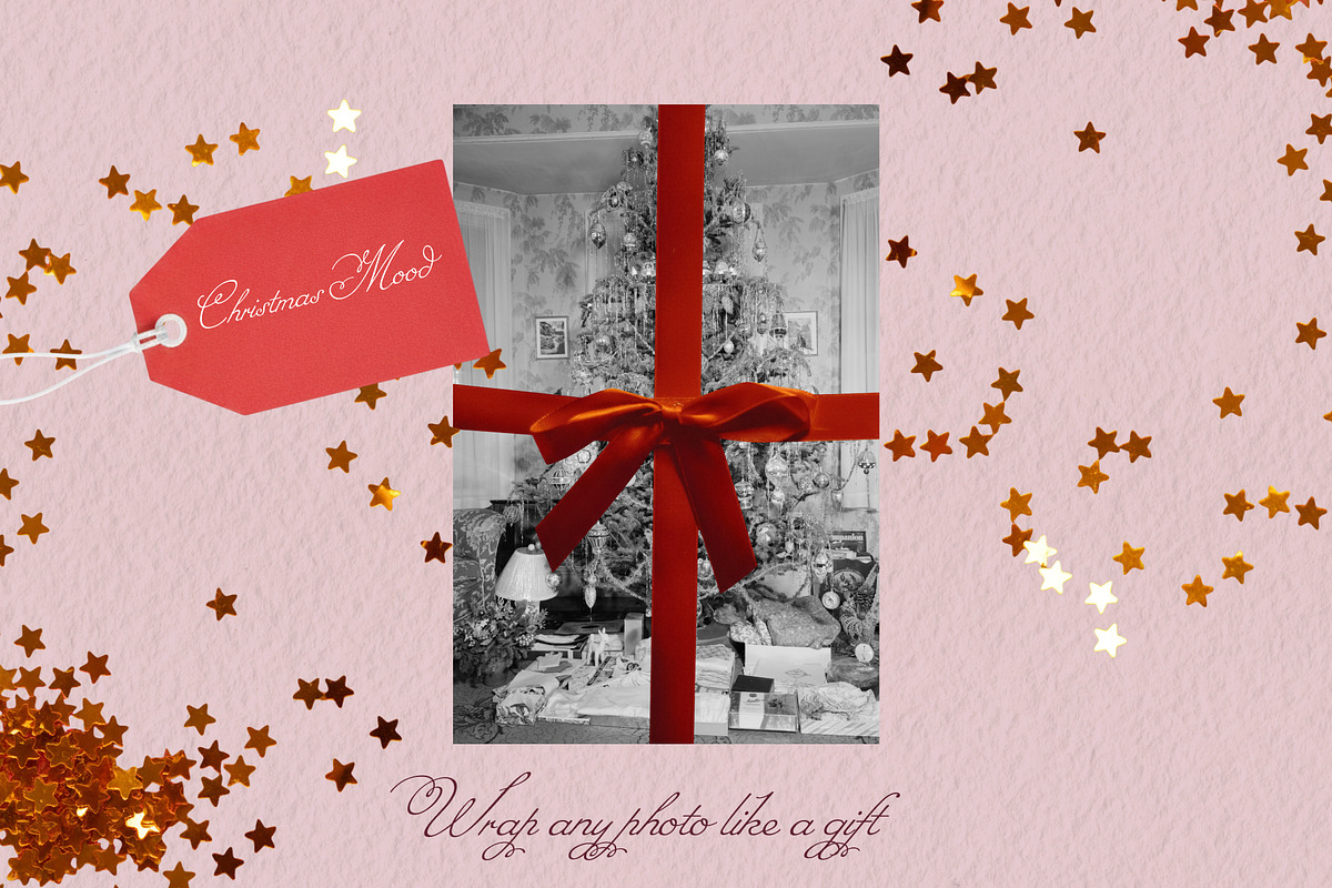 Gift Wrapped in Christmas Ribbons, an Object Graphic by Anzhelika (Photo 2 of 12)