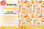 Cute Caramel Cream Soda Seamless, a Background Graphic by K.JackArtwork (Thumbnail 3 of 8)