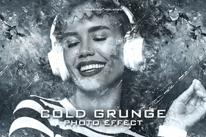 Cold Grunge Photo Effect Template, a Layer Style Add-On by iHemalaya