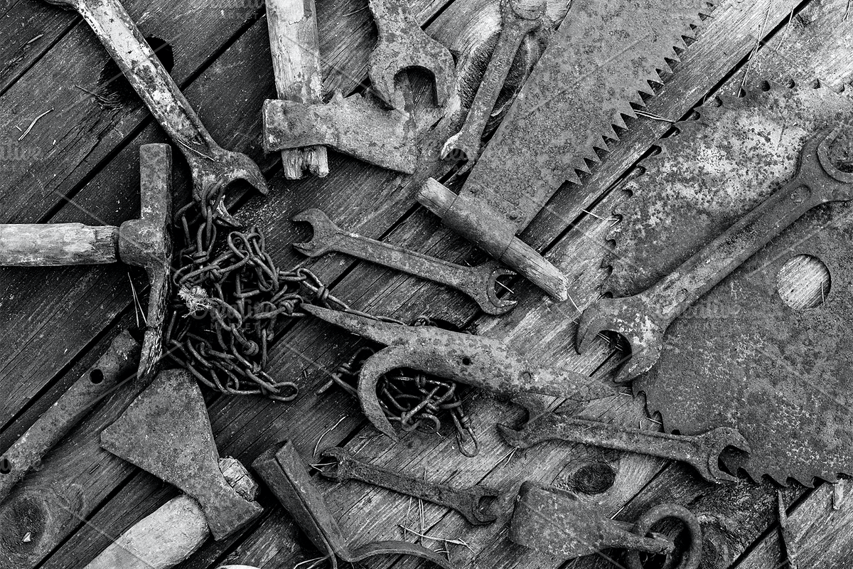 old hand tools of labor flat lay, an Industrial Photo by VetalStock (Photo 10 of 11)