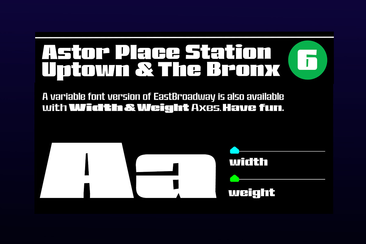 East Broadway, a NYC type., a Sans Serif Font by Tipos Pereira (Photo 6 of 14)