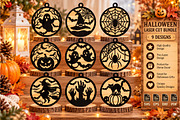 Halloween Ornaments Laser Cut SVG, an Object Graphic by DreamCafeArt (Thumbnail 2 of 9)