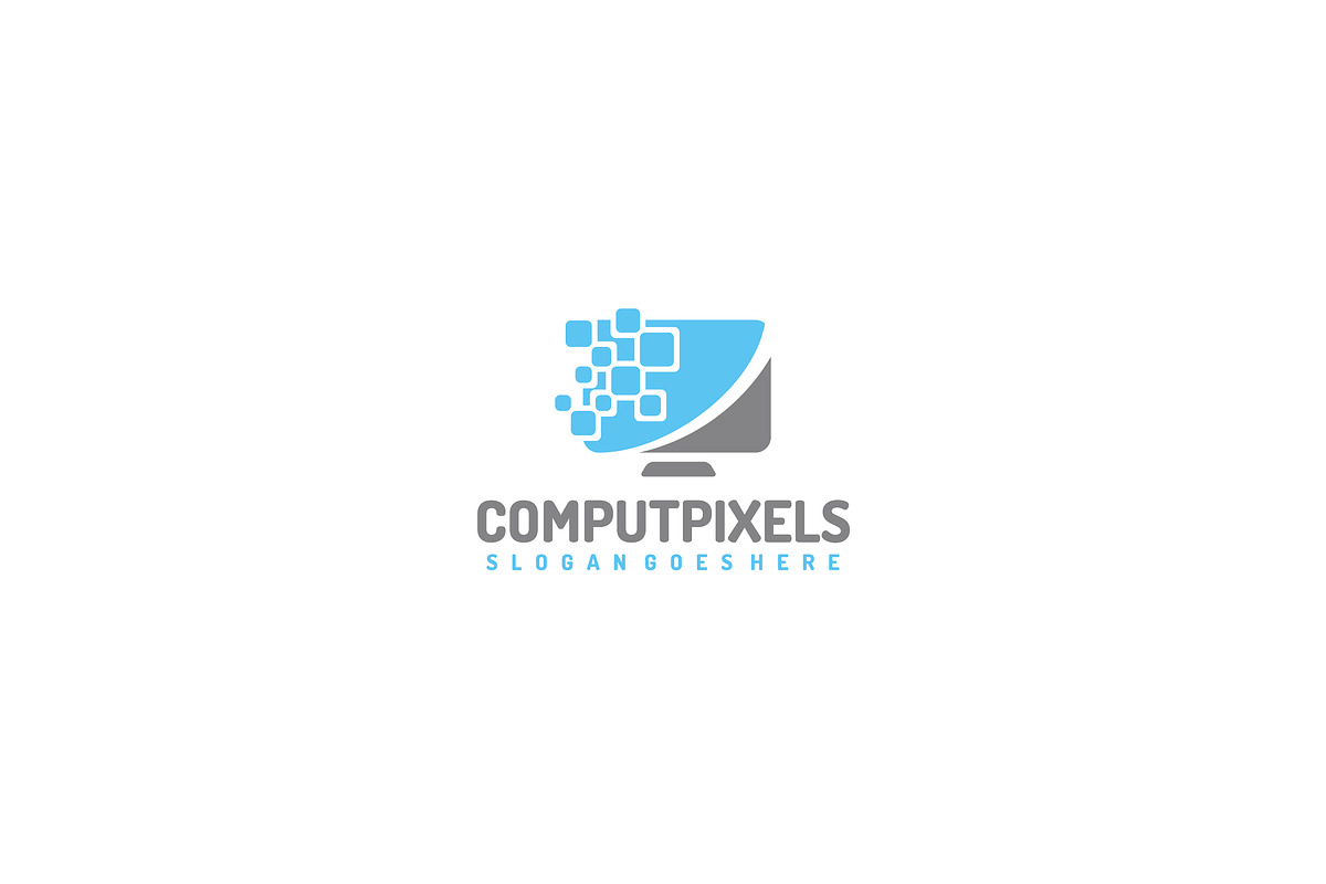 Computer Pixel Logo, a Branding & Logo Template by 3ab2ou (Photo 1 of 3)