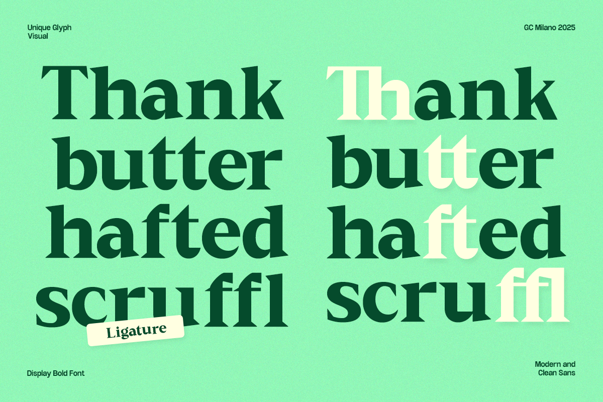 GC Milano – Strong Serif Elegance, a Serif Font by Glyphonic (Photo 5 of 15)