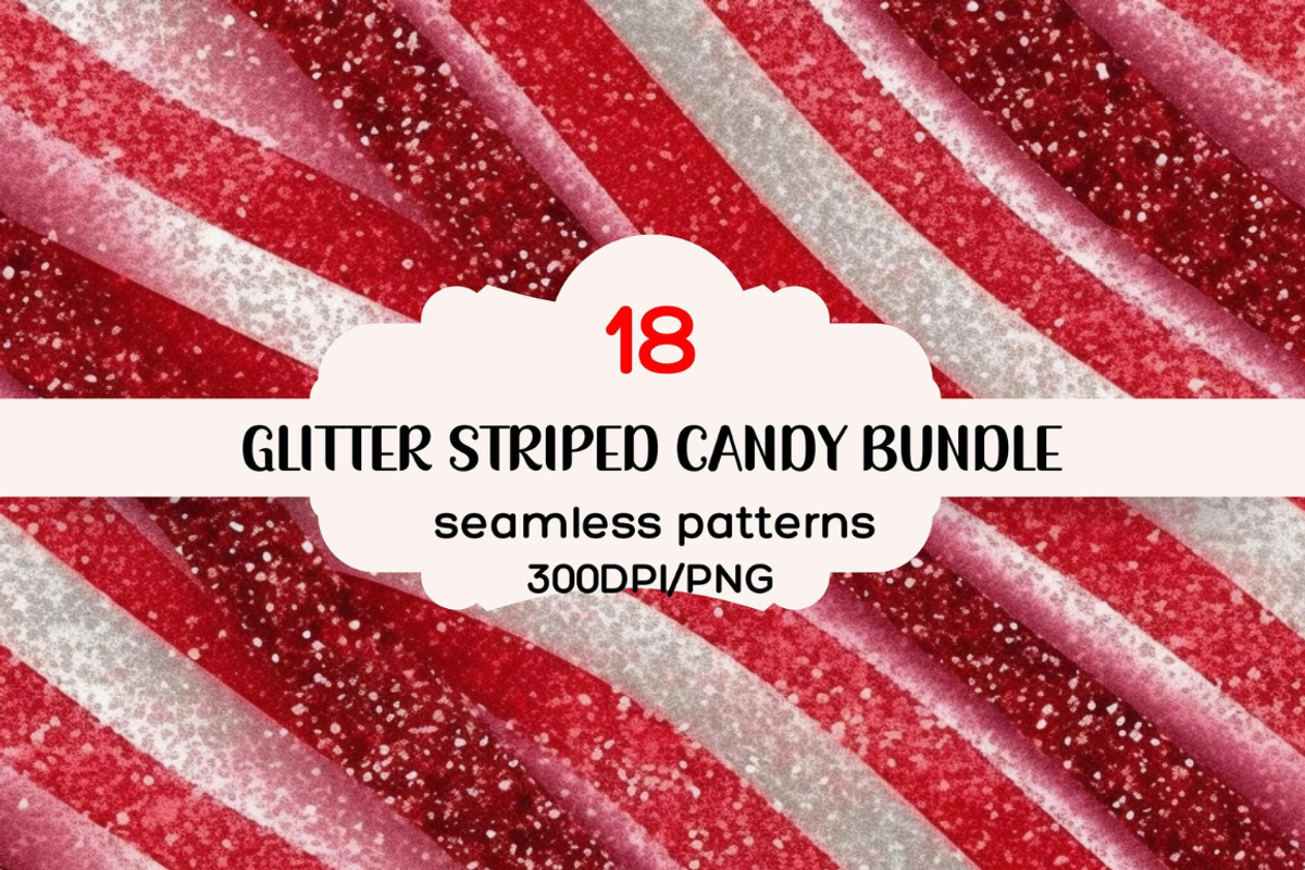 Glitter Striped Candy Seamless, a Pattern Graphic by PrintablesByFranklyn (Photo 1 of 8)