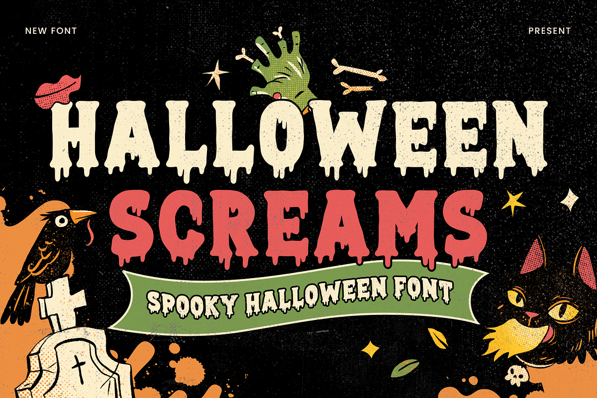 Halloween Screams - Halloween Font, a Handwritten Font by Umitype (Photo 1 of 8)