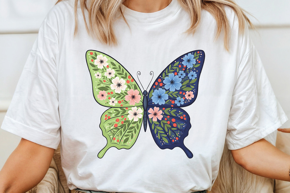 Hand-Drawn Floral Butterfly PNG Bund, an Illustration by CraftArtStudio (Photo 4 of 6)