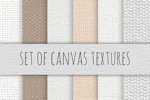 Set Of Canvas Textures Seamless