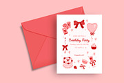 Coquette card templates + patterns, a Card Template by Viaireshop (Thumbnail 3 of 9)