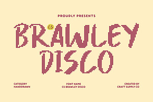 CS Brawley Disco, a Sans Serif Font by Craft Supply Co.
